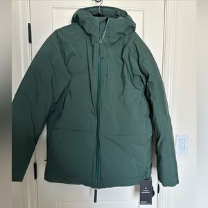 $498 Lululemon StretchSeal Down-Filled Parka DKFR Dark Forest L Mens Down Coat